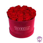 Medium Red Round Velvet Box