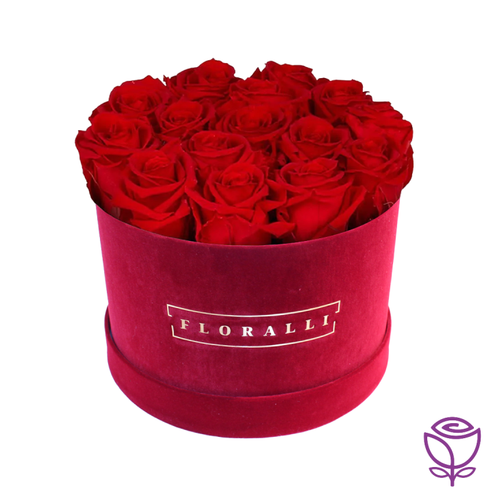 Medium Red Round Velvet Box