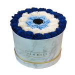 Turkish Eye Flat Design Round Marble Box