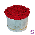 Large Round White Marble Box