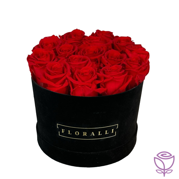 Medium Black Round Velvet Box
