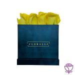 Square Black Box With 16 Roses.